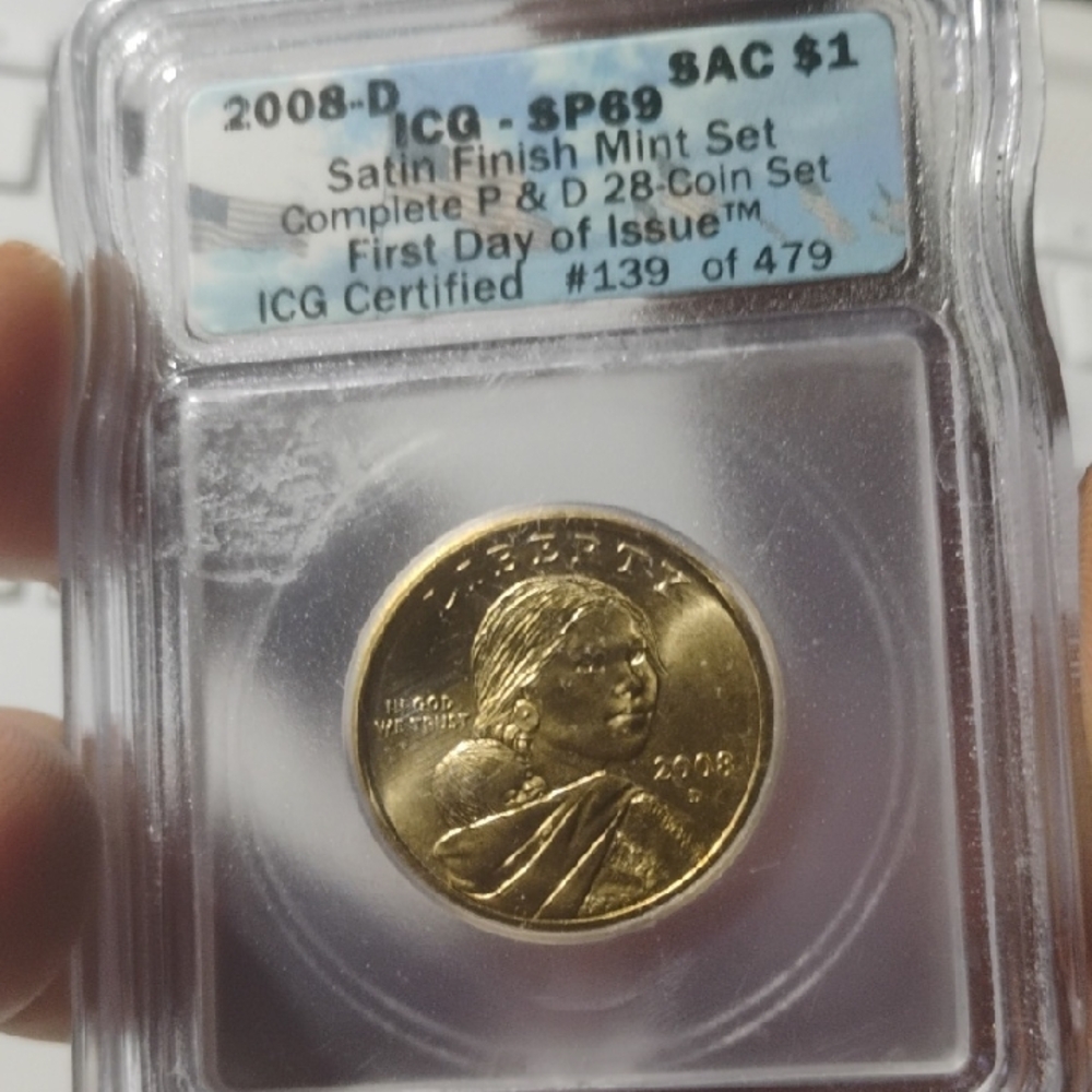 2008 Gold Sacagawea Dollar Coin